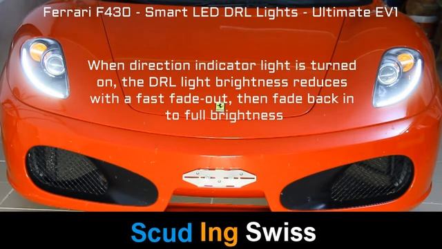 www.ScudIngSwiss.com - Ferrari F430 DRL Ultimate EV1 with Smart Power Supply modules смотреть онлайн