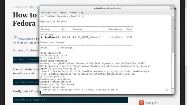 How to install Virtual Box 4.0 on Fedora 15? смотреть онлайн
