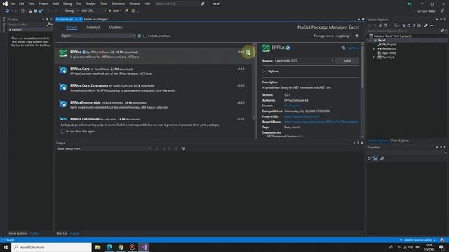 Visual Basic vs Excel Chapter 1: How to install the EPPlus library to process excel file in vb смотреть онлайн