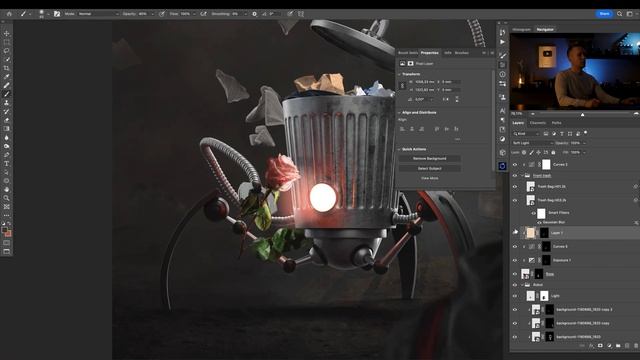 Trash Can Robot Adventure | Photo Manipulation Tutorial смотреть онлайн