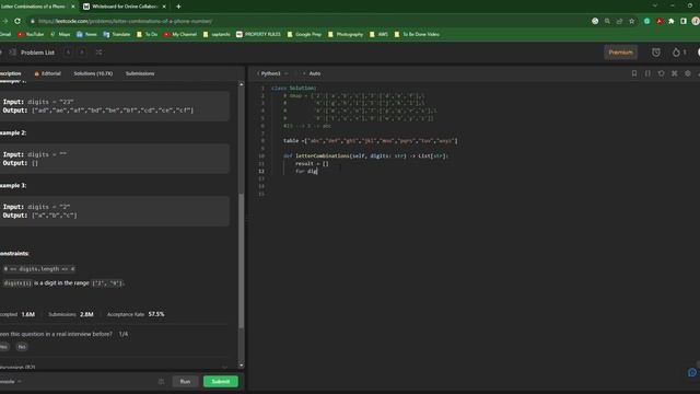 17. Letter Combinations of a Phone Number Leetcode Python with Explanation смотреть онлайн