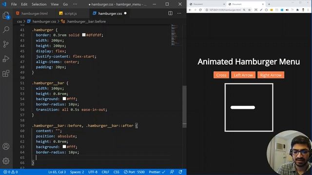 Animated Hamburger Menu Tutorial | HTML, CSS & JavaScript Tutorials смотреть онлайн