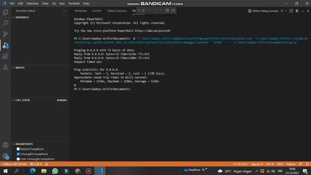Tugas UTS Socket Programing(Membuat program aplikasi Ping menggunakan bahasa pemrograman Python) смотреть онлайн