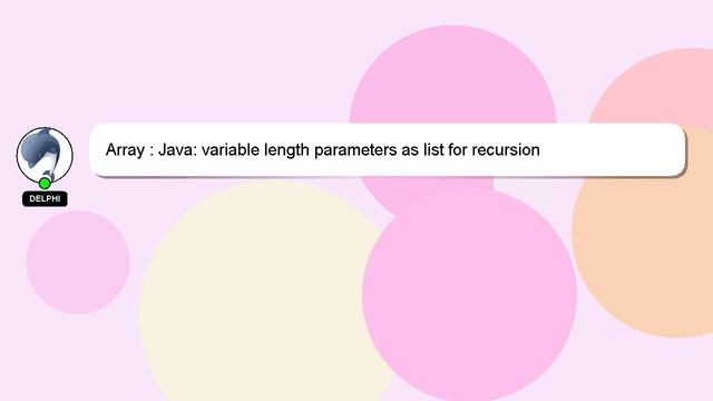 Array : Java: variable length parameters as list for recursion смотреть онлайн