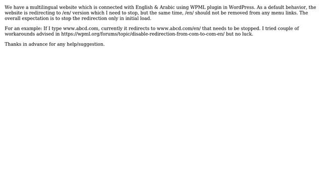 Wordpress: WPML - Stop language redirection in initial load смотреть онлайн