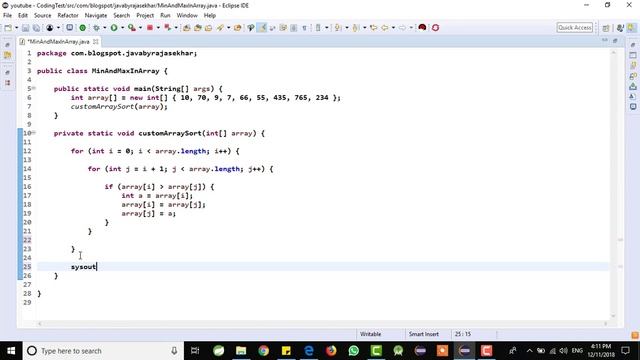 How To Find Maximum and Minimum values in an Array in Java | Java Interview Questions | Arrays Java смотреть онлайн