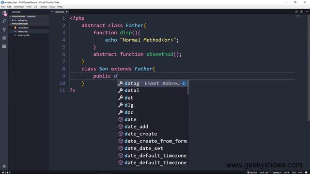 Abstract Class and Abstract Method in PHP (Hindi) смотреть онлайн