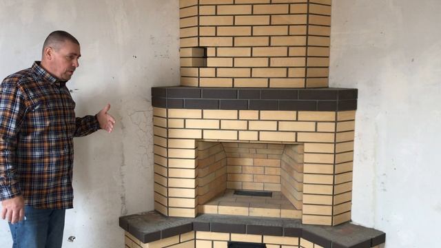 Камин угловой из кирпича смотреть онлайн