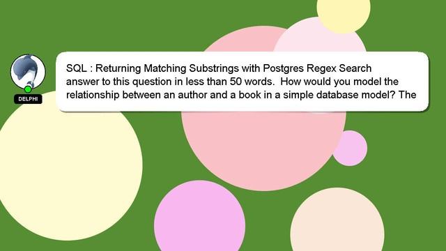 SQL : Returning Matching Substrings with Postgres Regex Search смотреть онлайн