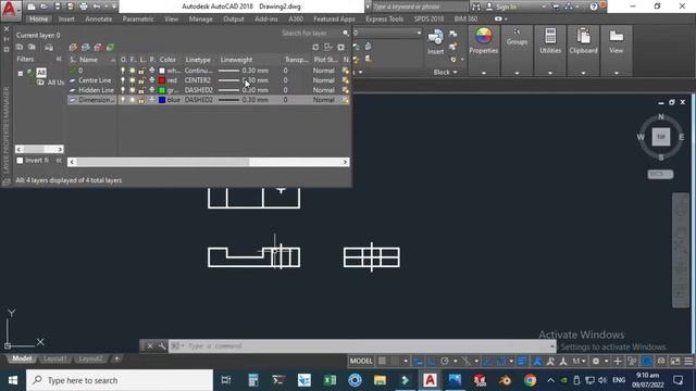 Autocad practice exercise 2 | Orthogonal projections | Layers in Autocad | Isometric to orthographi смотреть онлайн
