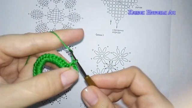 Пуловер из цветочных мотивов крючком - обзор + схема + как вязать мотивы смотреть онлайн