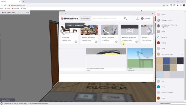 Adding CABINETS AND FURNITURE to Our Floor Plan - SketchUp Free Floor Plan Part 3! смотреть онлайн