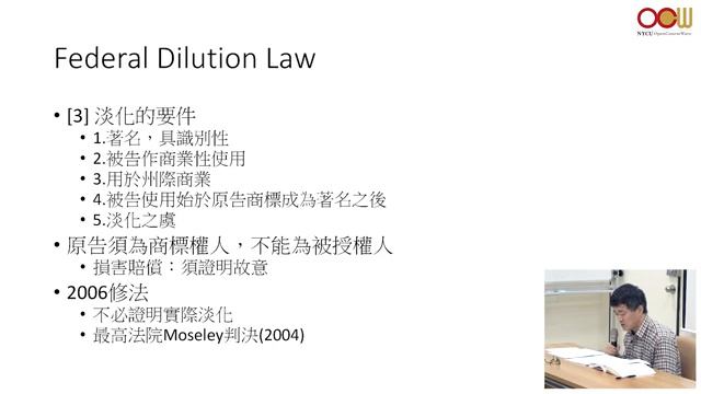 Lec10 商標法專題 - 商標淡化理論 Trademark Dilution смотреть онлайн