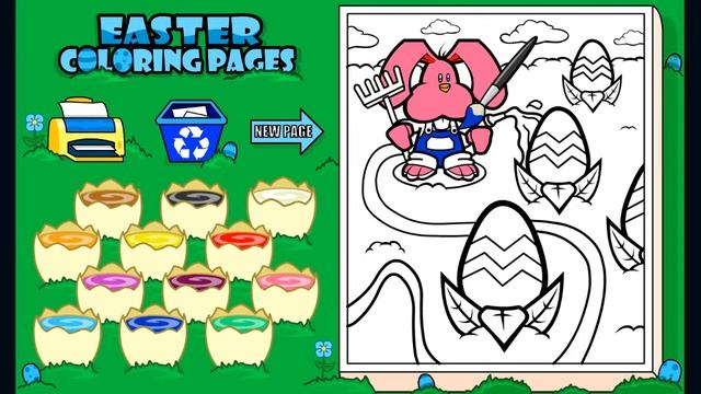 Games for Boys and Girls Playing Easter Coloring Pages Kids and Toddlers' Art Games смотреть онлайн