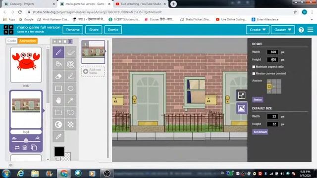 Jumping Jack Game in Gamelab on Code.org-Tutorial-12 смотреть онлайн