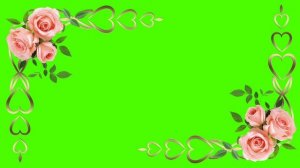 Хромакей "Flowers, Цветы" на зеленом фоне.