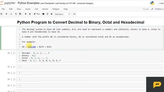 Python Program to Convert Decimal to Binary, Octal and Hexadecimal смотреть онлайн