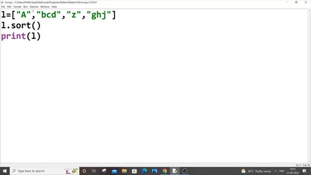 Sort list in python - easiest way to sort in ascending and descending order смотреть онлайн