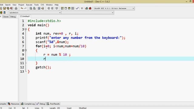 how to print reverse number in c programming language смотреть онлайн