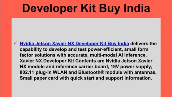 Nvidia Jetson Xavier NX Developer Kit Buy India
