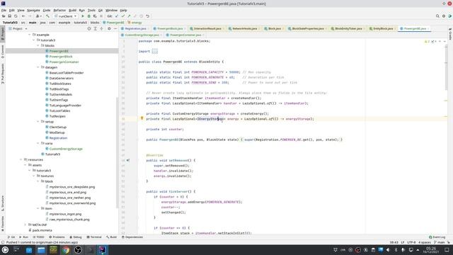 Minecraft Forge 1.18.1 Modding Tutorials (2): Items, smelting, powergenerator, capabilities смотреть онлайн