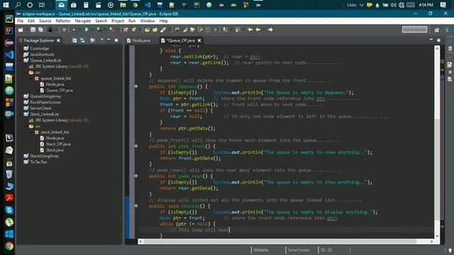 Coding to make a Queue using Linked List in java. смотреть онлайн