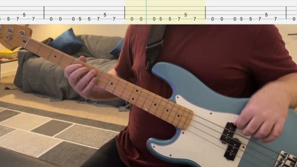 Deftones - 7 Words (Bass Cover with Tabs)