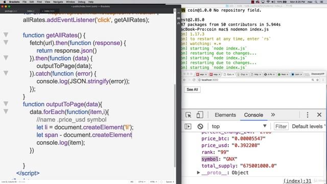 JSON+AJAX+API 1306 Output Data to HTML смотреть онлайн
