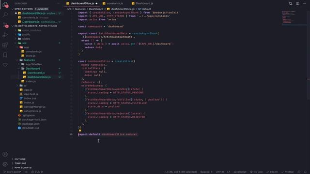 03 - Creating and dispatching our first thunk action creator to fetch data with axios- redux toolki смотреть онлайн