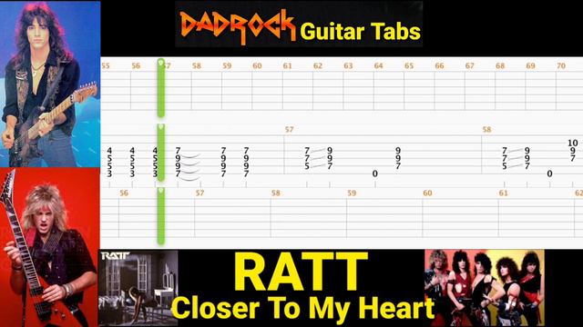 Closer To My Heart - RATT - Lead Guitar TABS Lesson смотреть онлайн