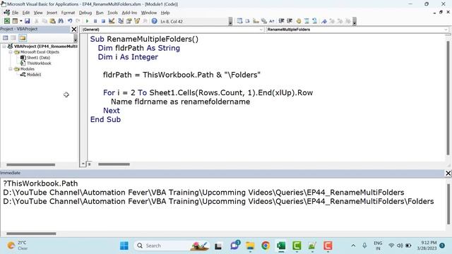 Rename muitiple folders | VBA Queries in Hindi смотреть онлайн