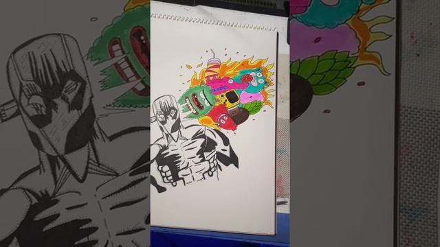 making a dead pool doodle♥️ смотреть онлайн