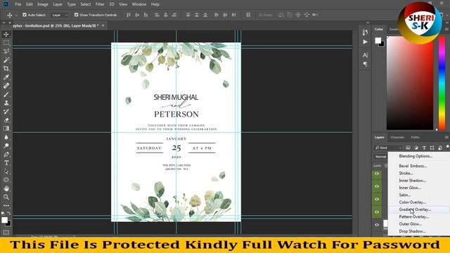 Wedding Invitation Cards Templates Download For Photoshop |English| |Photoshop Tutorial| смотреть онлайн