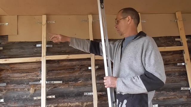 Впервые обшиваем сруб плитами OSB. смотреть онлайн