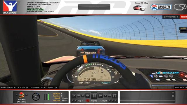 Sonunculuktan Podyuma!!!!! Podium!! MAZDA MX-5/ Charlotte Motor Speedway