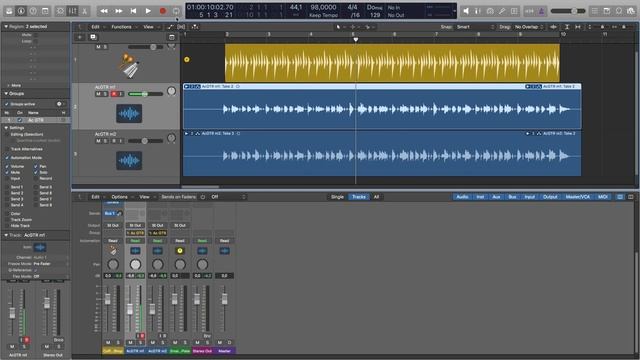 Работа с Groups при выборе дублей в Logic Pro X [Logic Pro Help] смотреть онлайн