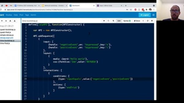 Minno.js Zoom Workshop: Coding Time-Sensitive Tasks, Part 1