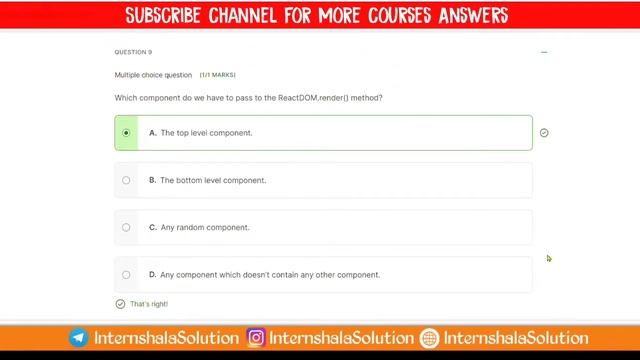 Internshala Web Development Module 7 Answers | Internshala web development module 7 REACT Answers| смотреть онлайн