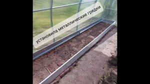 установка грядок на целине в теплице