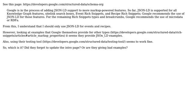 Webmasters: Is JSON-LD supported by Google? смотреть онлайн