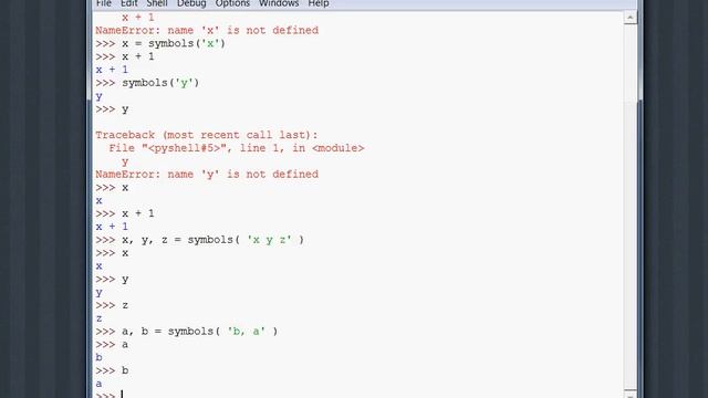 Python [sympy] 02 Symbols смотреть онлайн