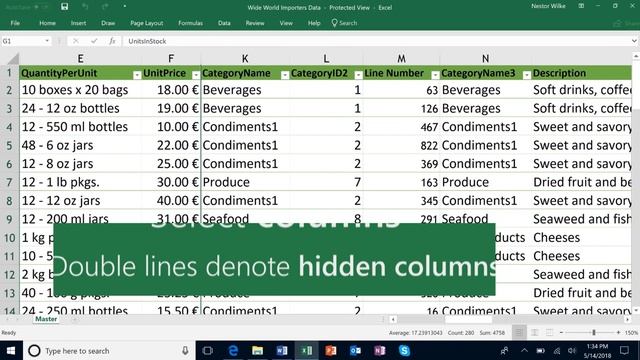 Hide and unhide columns in Microsoft Excel смотреть онлайн