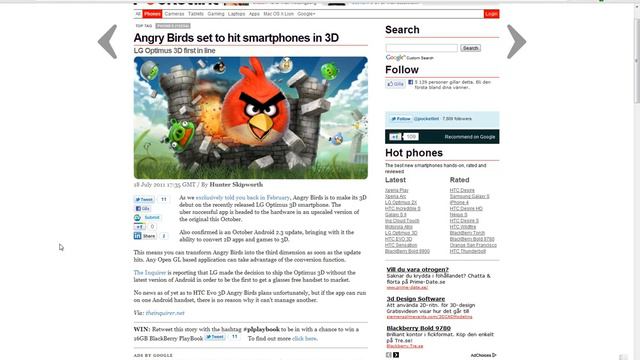 Angry Birds 3D For LG Optimus 3D Coming October! HTC EVO 3D Support? Android 2.3 Update Coming! смотреть онлайн