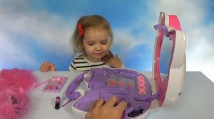 Хеллоу Китти набор косметики и парик распаковка косметички Hello Kitty makeup ki (1)