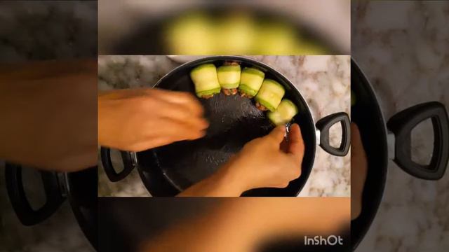 Кабачковый рулет с фаршем 😋Kıymalı kabak sarma😊 смотреть онлайн