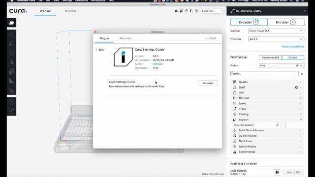 Ultimaker Cura Settings Guide Plugin смотреть онлайн