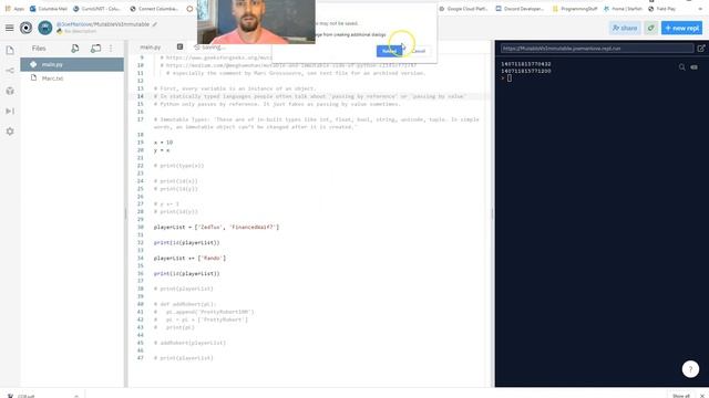 Python Mutable and Immutable Types aka Passing By Reference And Value смотреть онлайн