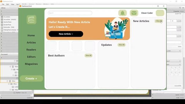 #1 Design Javafx UI Dashboard | Project Dashboard - Intellij смотреть онлайн