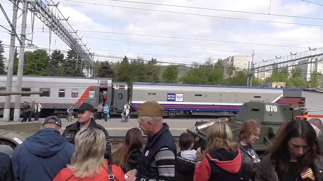 Воинский эшелон на вокзале Саратова 6.05.19 смотреть онлайн