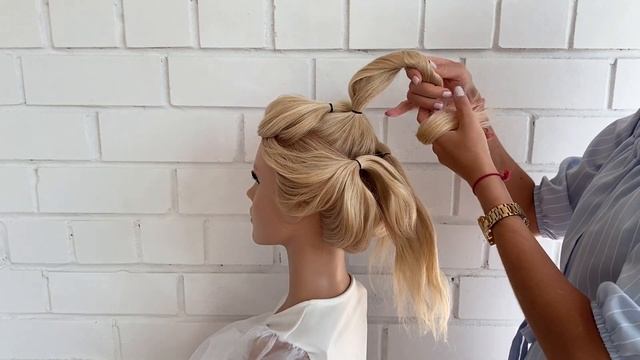 Updo hairstyle for wedding. Bridal updo смотреть онлайн